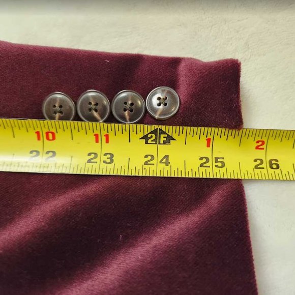 New men's J Crew Ludlow slim-fit shawl-collar tuxedo jacket in red velvet blazer - Picture 12 of 13